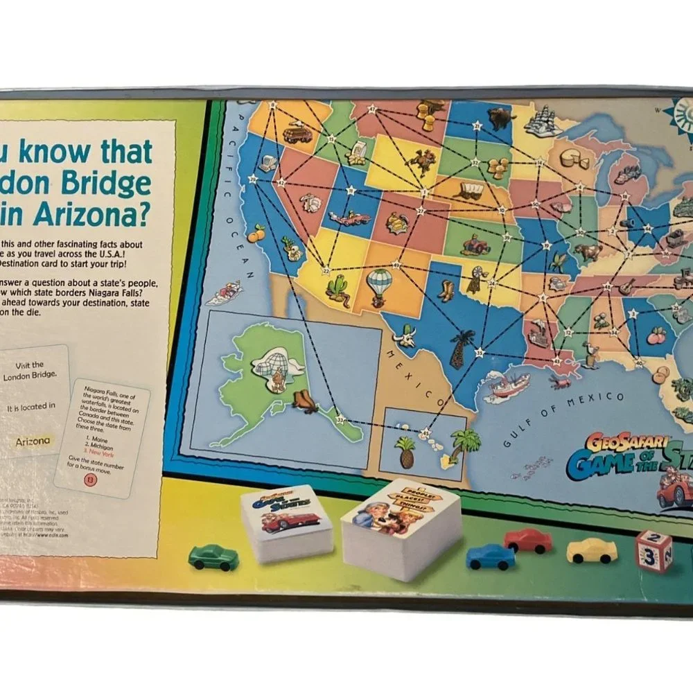 GeoSafari Game of the States by Educational Insights Complete Vintage 1991